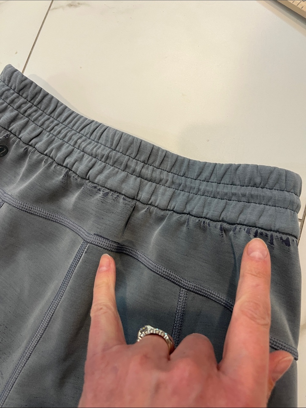 womens lululemon Grey Relaxed Fit Drawstring Pants - Picture 8 of 11